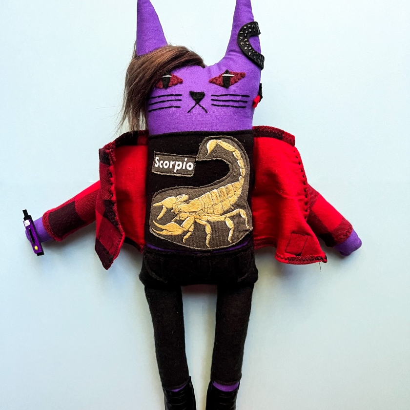 Onyx - Handmade Scorpio Zodiac Cat Doll