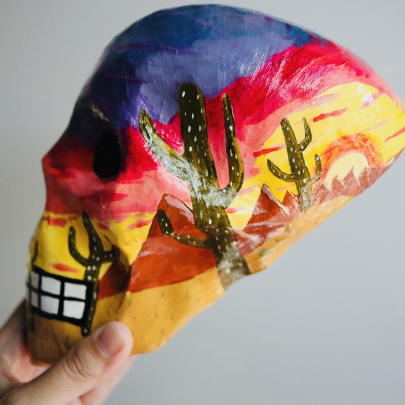 Scully the Desert Skull - Paper Mache Wall Sculpture - Image 2