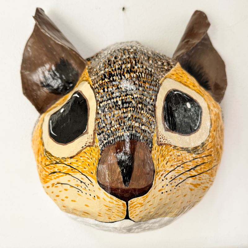 Nibbles - Squirrel Paper Mache Wall Sculpture - Image 13