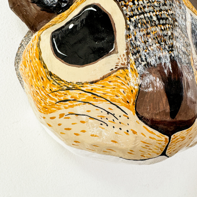 Nibbles - Squirrel Paper Mache Wall Sculpture - Image 5