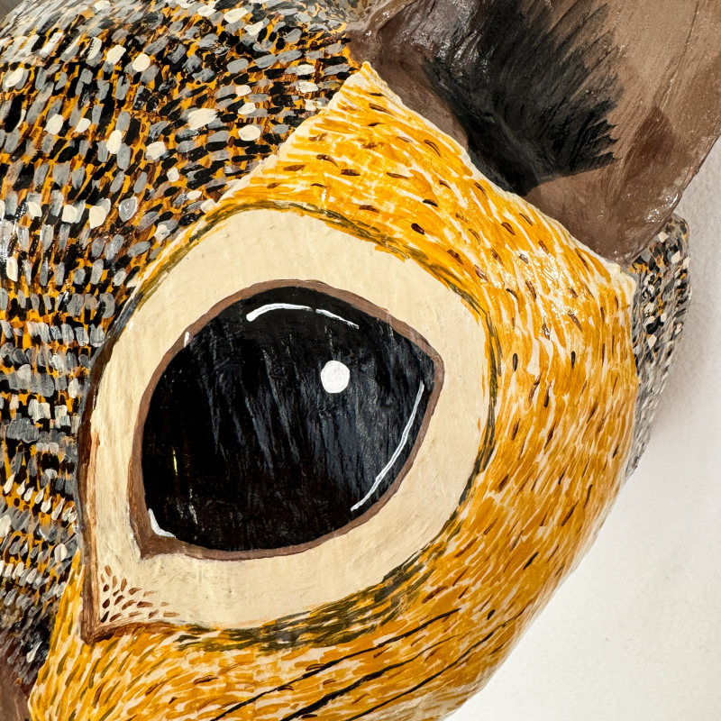 Nibbles - Squirrel Paper Mache Wall Sculpture - Image 9