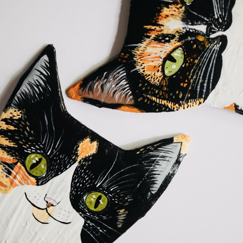 Pancake & Panini Cat Heads - Custom for Shawna