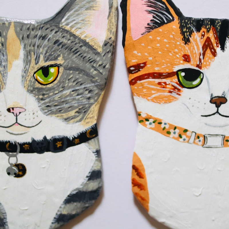 Rye & Rhea Cat Heads - Custom for Teresa B. - Image 15