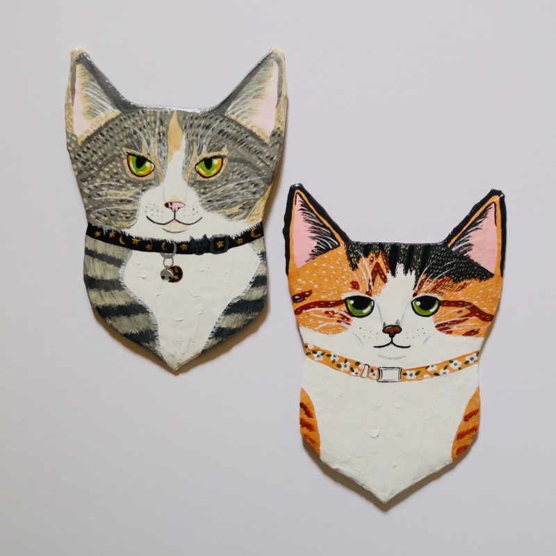 Rye & Rhea Cat Heads - Custom for Teresa B.