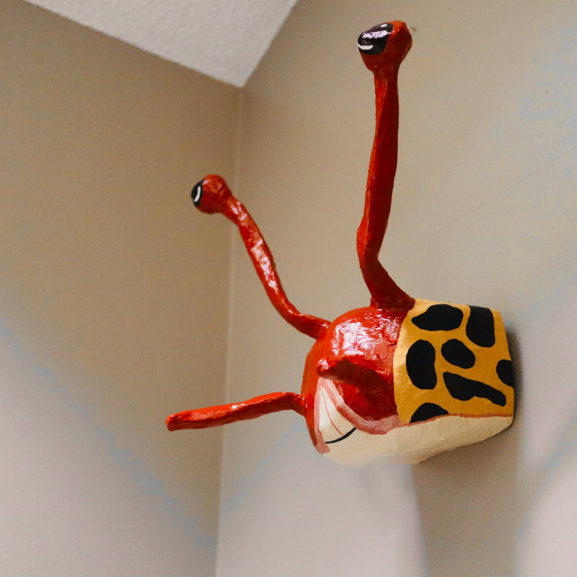 Lawrence the Leopard Slug - Paper Mache Wall Sculpture