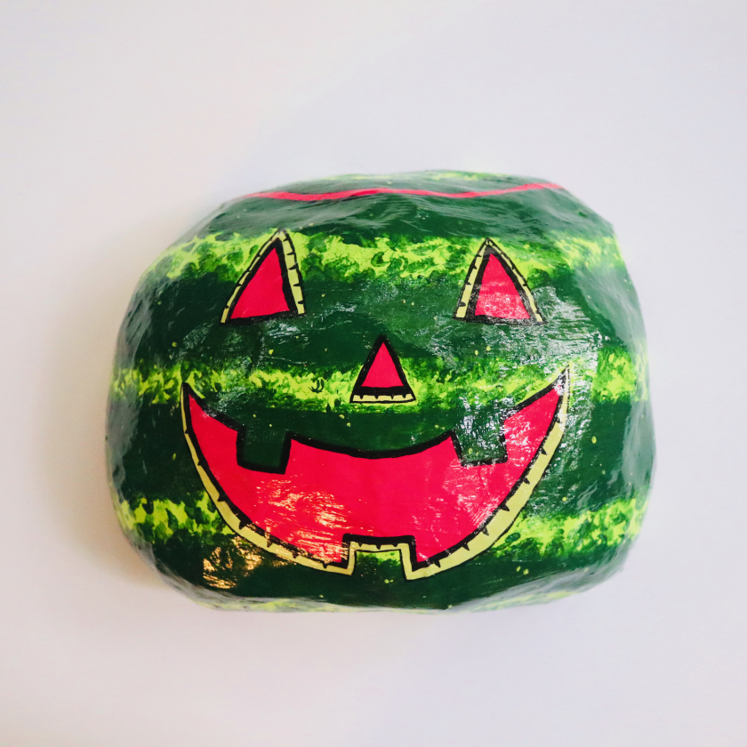 Summer the Jack-o-Melon - Paper Mache Wall Sculpture