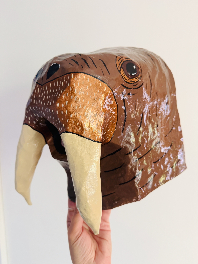 Paul the Walrus - Paper Mache Wall Sculpture - Image 6