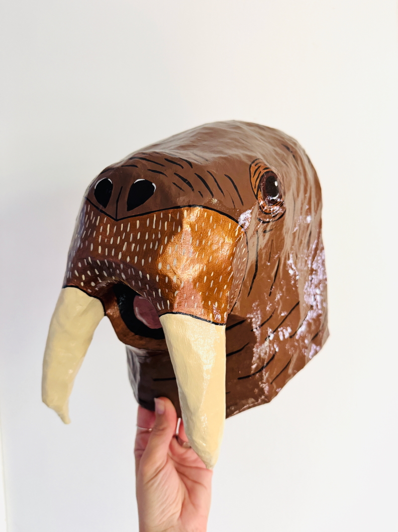 Paul the Walrus - Paper Mache Wall Sculpture