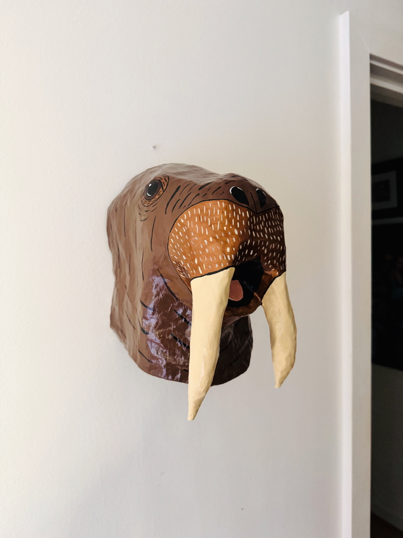 Paul the Walrus - Paper Mache Wall Sculpture - Image 13