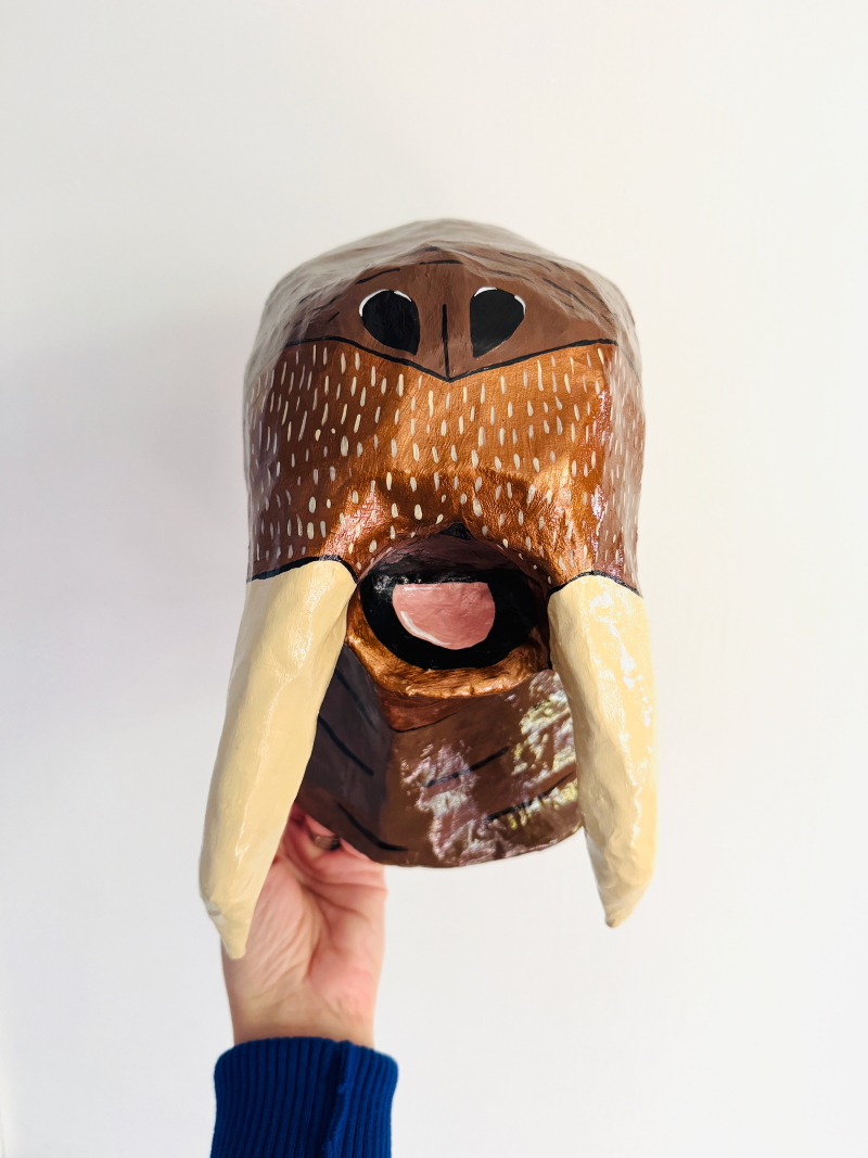 Paul the Walrus - Paper Mache Wall Sculpture - Image 4