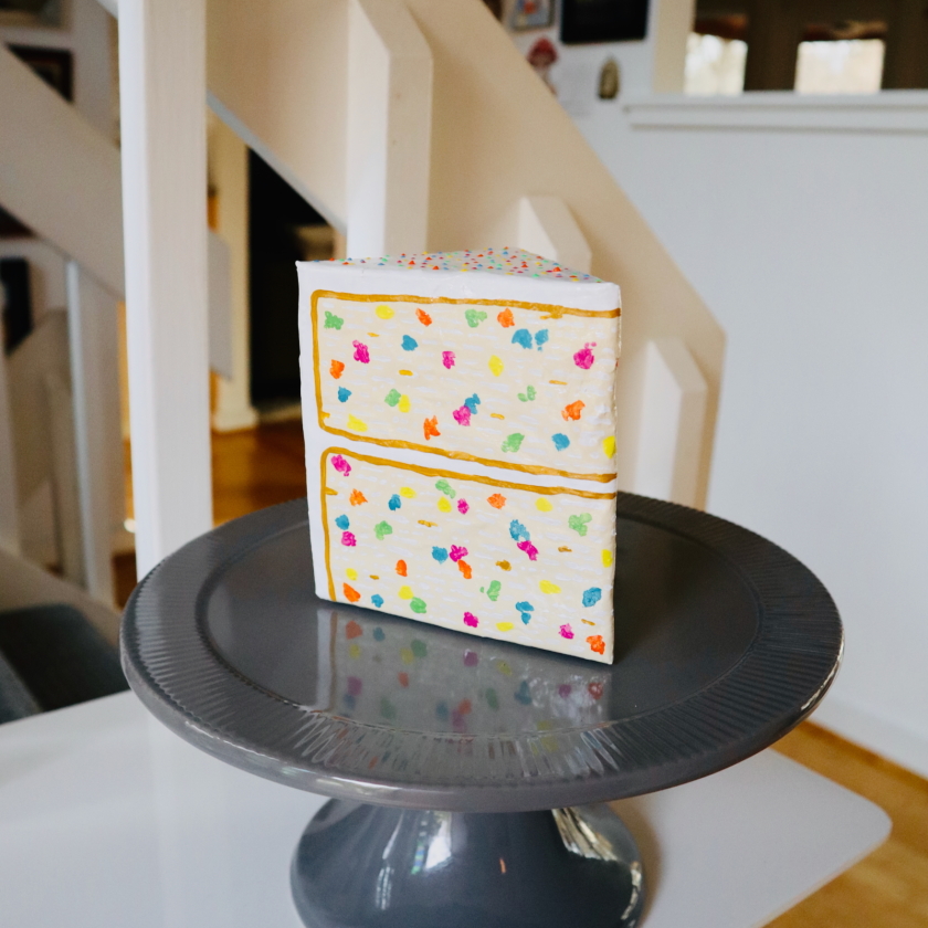 The Cake - Paper Mache Funfetti Wall Hanging