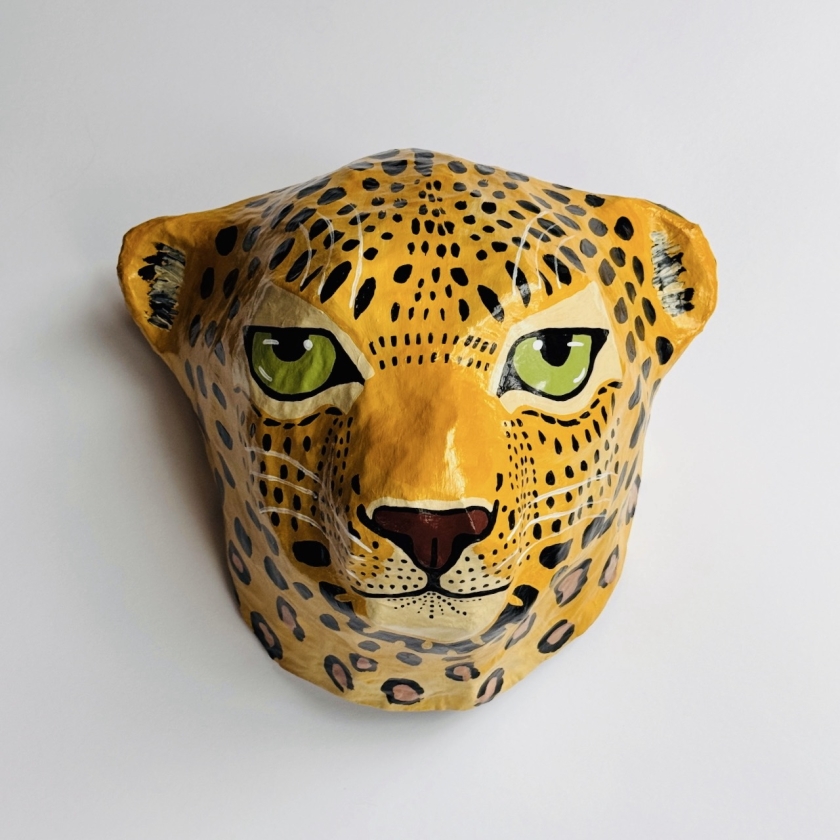 Jake - Paper Mache Leopard Wall Hanging