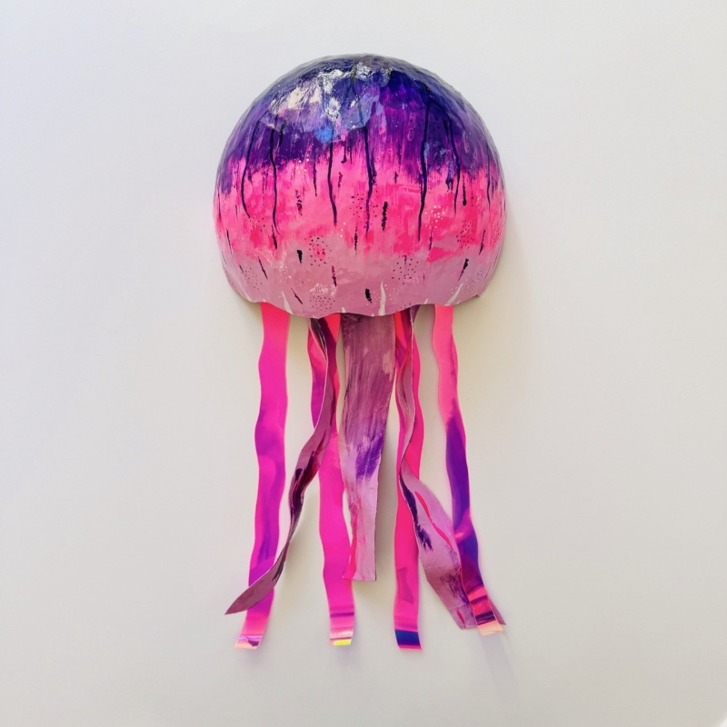 Joanna - Paper Mache Jellyfish Wall Hanging