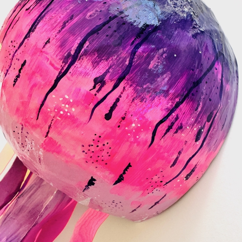 Joanna - Paper Mache Jellyfish Wall Hanging - Image 10