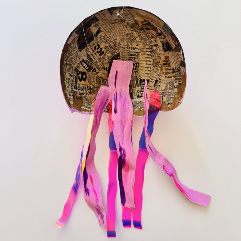 Joanna - Paper Mache Jellyfish Wall Hanging - Image 9