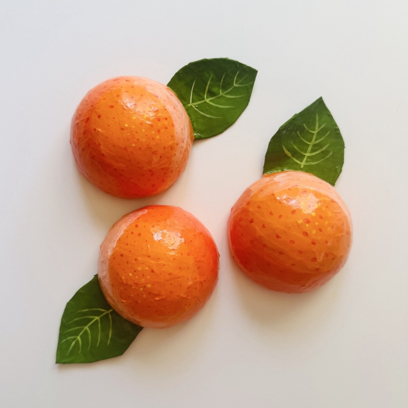 Mini Oranges - Paper Mache Wall Art
