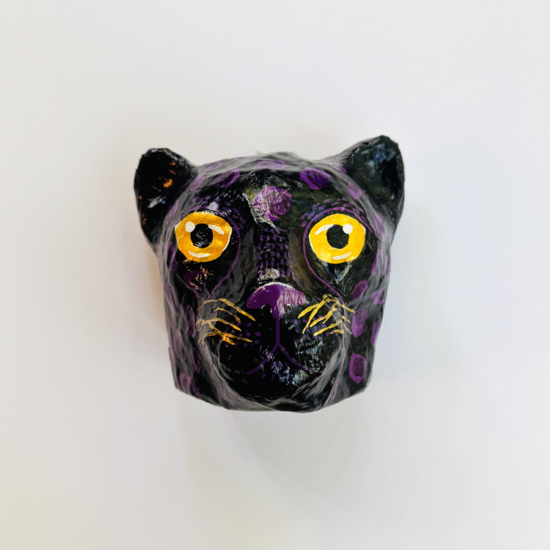 Bagheera the Mini Panther- Paper Mache Wall Hanging - Image 2