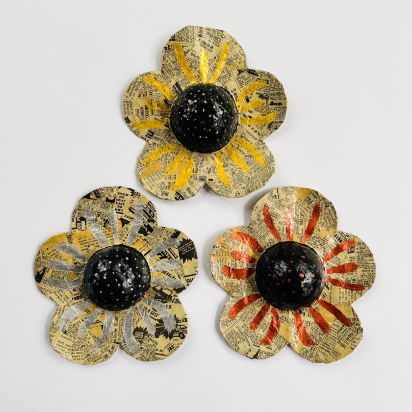 Olympic Flowers - Paper Mache Wall Hanging