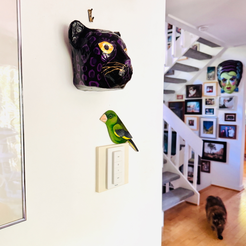 Bagheera the Mini Panther- Paper Mache Wall Hanging - Image 10