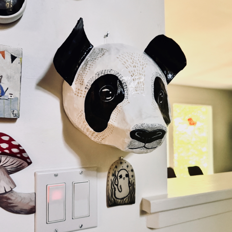 Paulie the Panda - Paper Mache Wall Hanging - Image 12