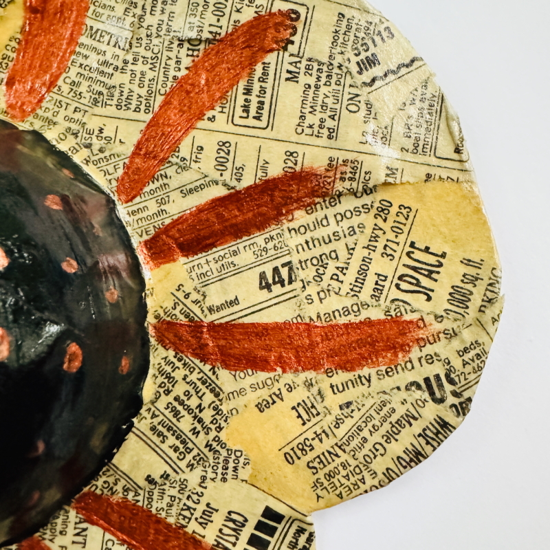 Olympic Flowers - Paper Mache Wall Hanging - Image 5