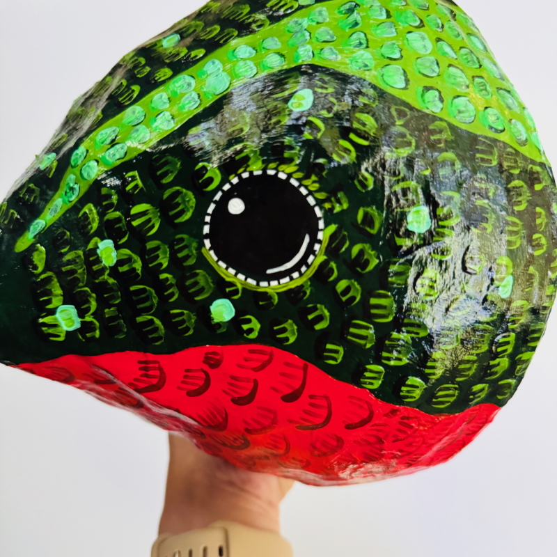 Horchata the Hummingbird - Paper Mache Wall Hanging - Image 6