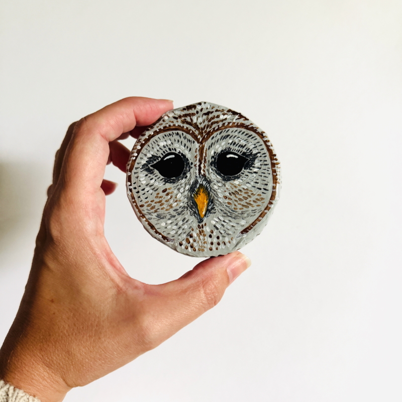 Mini Owls - Paper Mache Wall Hanging - Image 7