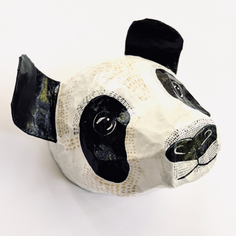 Paulie the Panda - Paper Mache Wall Hanging - Image 3