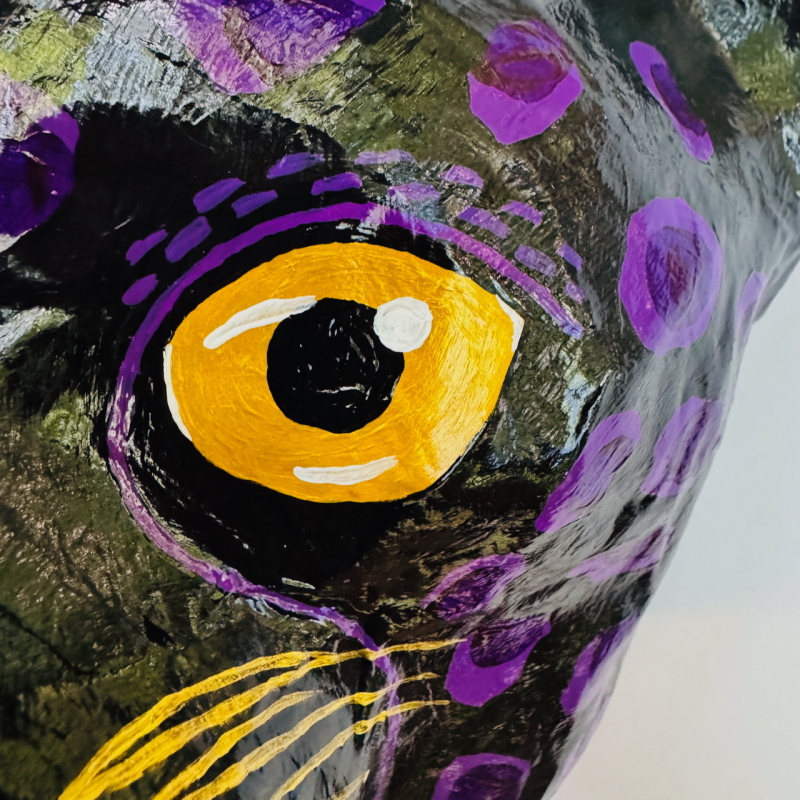 Bagheera the Mini Panther- Paper Mache Wall Hanging - Image 5