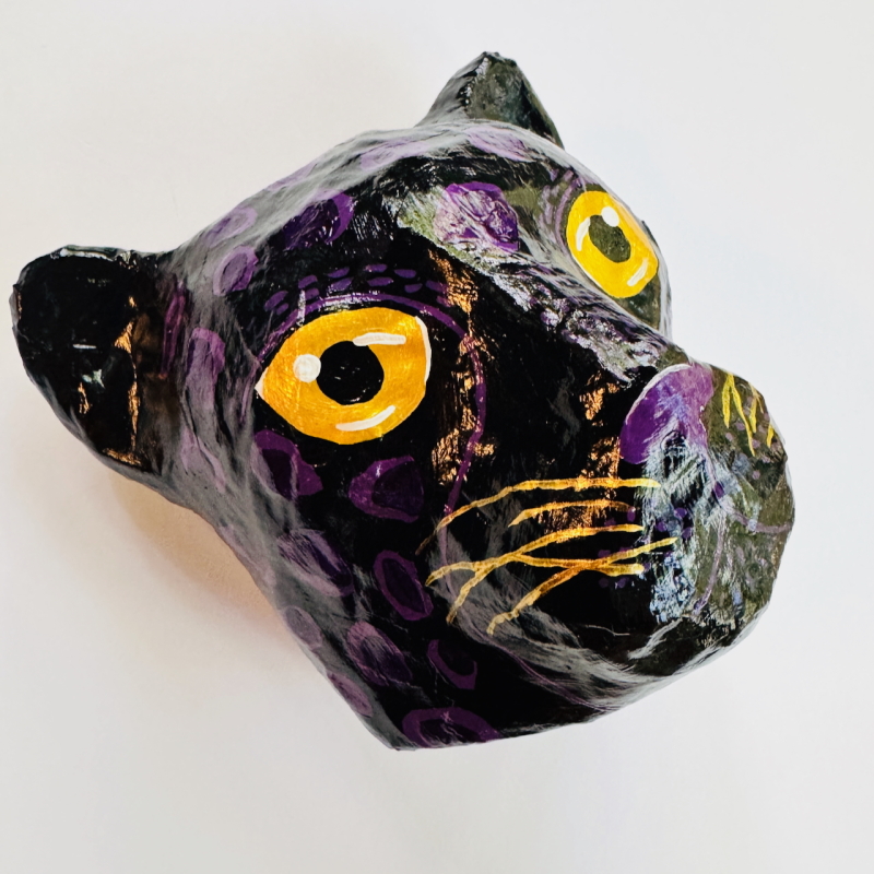 Bagheera the Mini Panther- Paper Mache Wall Hanging - Image 6