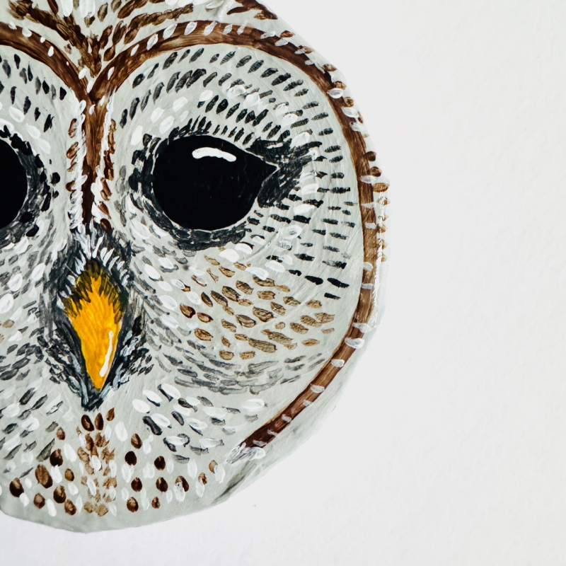 Mini Owls - Paper Mache Wall Hanging - Image 9