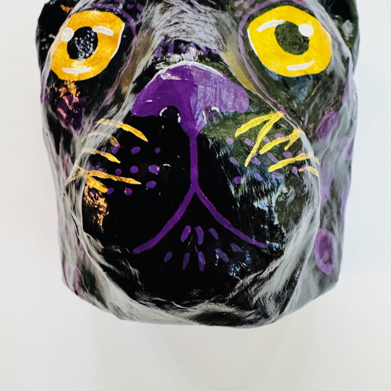Bagheera the Mini Panther- Paper Mache Wall Hanging - Image 7