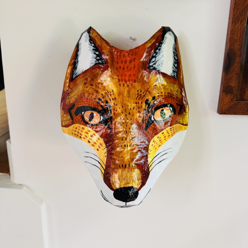 Ginger the Fox - Paper Mache Wall Hanging