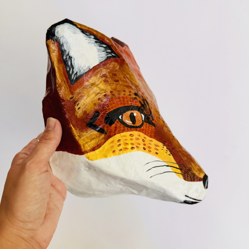 Ginger the Fox - Paper Mache Wall Hanging - Image 12